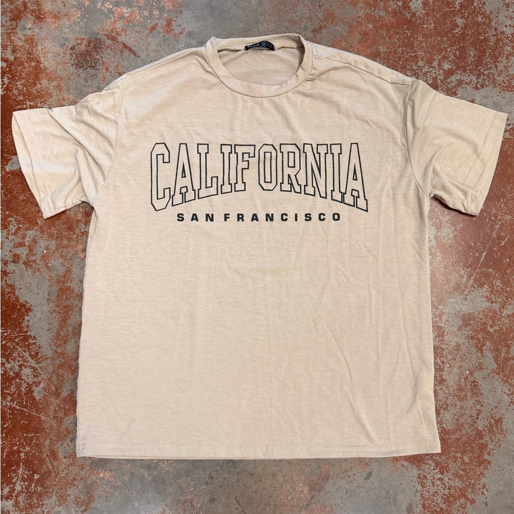SHEIN Cream California Tee